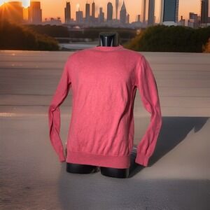 SMOG‎ Mens Sweater Small Coral Soft Cotton Blend
